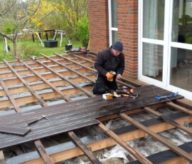 Terrasse mit Bambusdielen